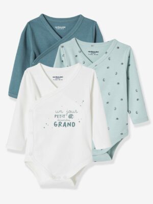 Vertbaudet Bio-Kollektion: 3er-Pack Baby Bodys „Lovely e“