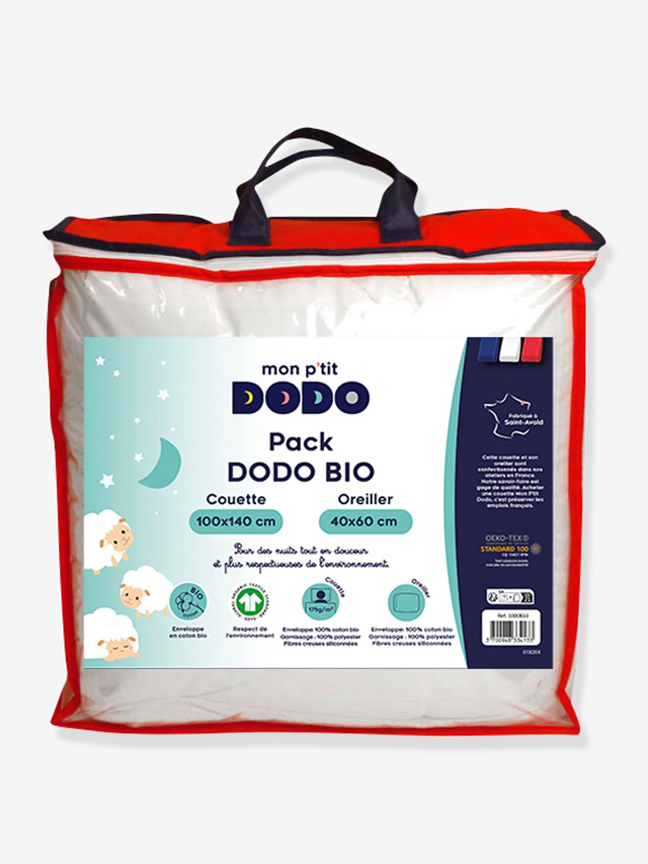 Dodo Bio-Kollektion: Leichte Kinder Bettdecke & Kopfkissen Mon P'tit DODO