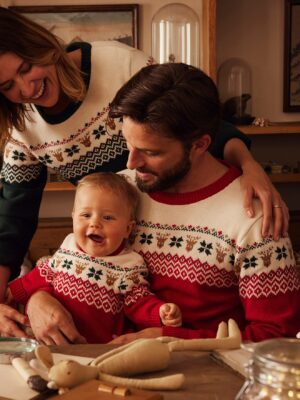 Vertbaudet Capsule Collection: Eltern Weihnachts-Pullover Oeko-Tex