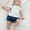 Vertbaudet Festliches Baby-Set aus T-Shirt & Shorts