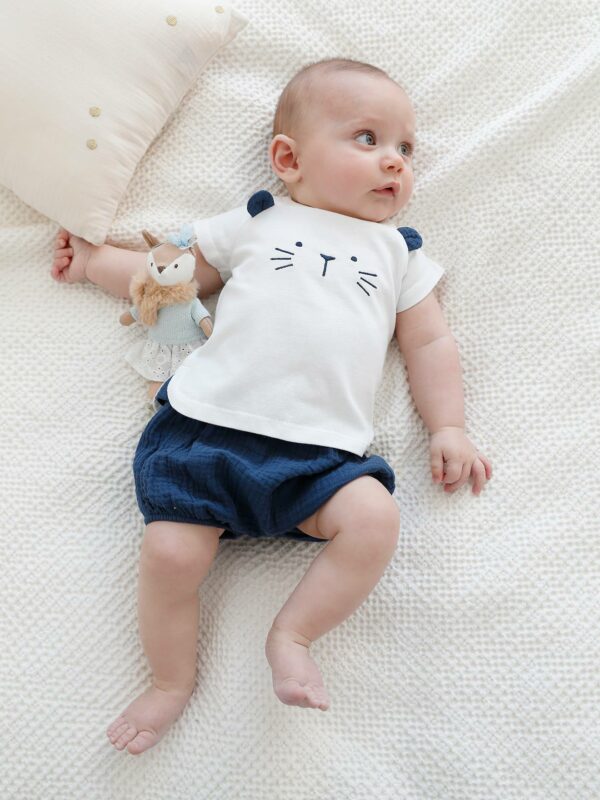 Vertbaudet Festliches Baby-Set aus T-Shirt & Shorts