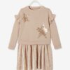 Vertbaudet Festliches Mädchen 2-in-1-Kleid: Pailletten und Plisseerock aus Samt