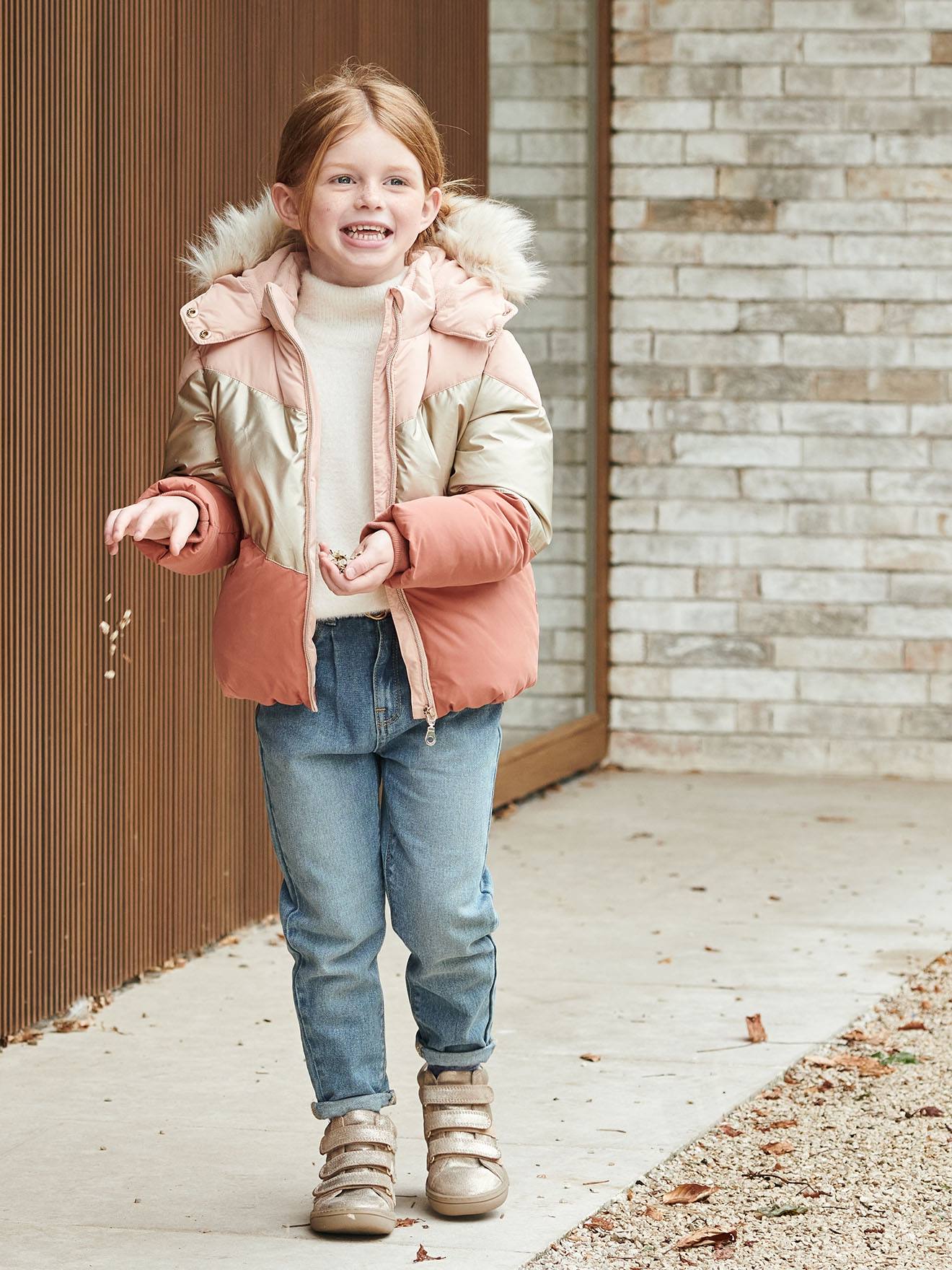 Vertbaudet Gefütterte Mädchen Steppjacke mit Recycling-Polyester