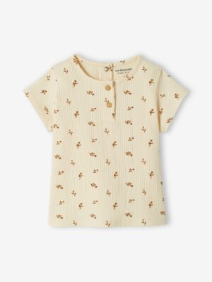 Vertbaudet Geripptes Baby T-Shirt