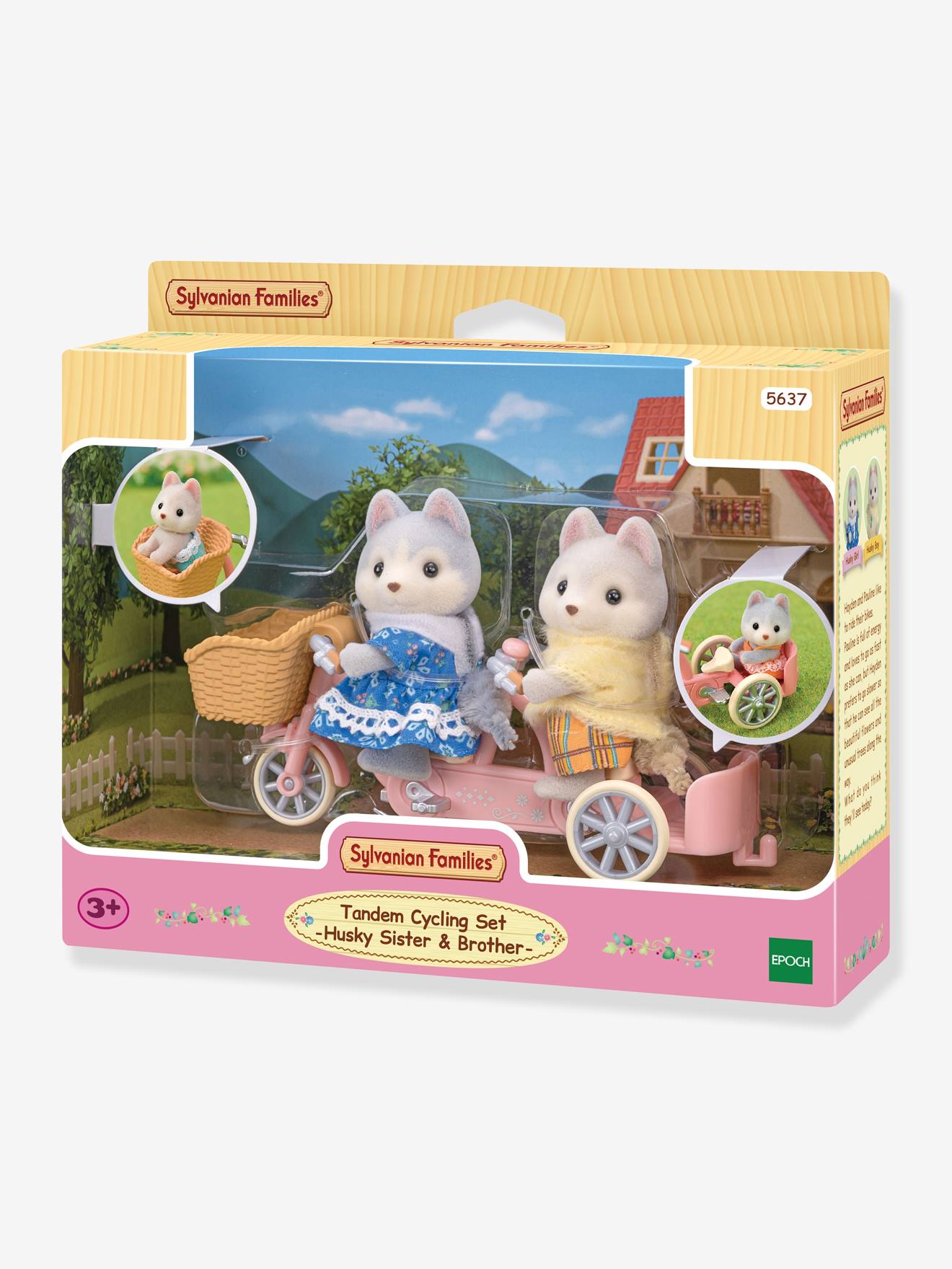 Sylvanian Husky-Geschwister mit Tandem SYLVANIAN FAMILIES