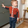 Vertbaudet Jungen Baby Cardigan mit Kapuze