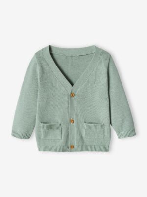 Vertbaudet Jungen Baby Cardigan mit Taschen BASIC Oeko-Tex