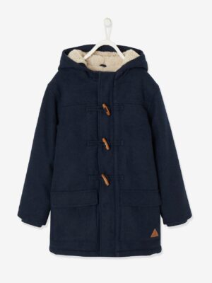 Vertbaudet Jungen Dufflecoat mit Teddyfleece-Futter