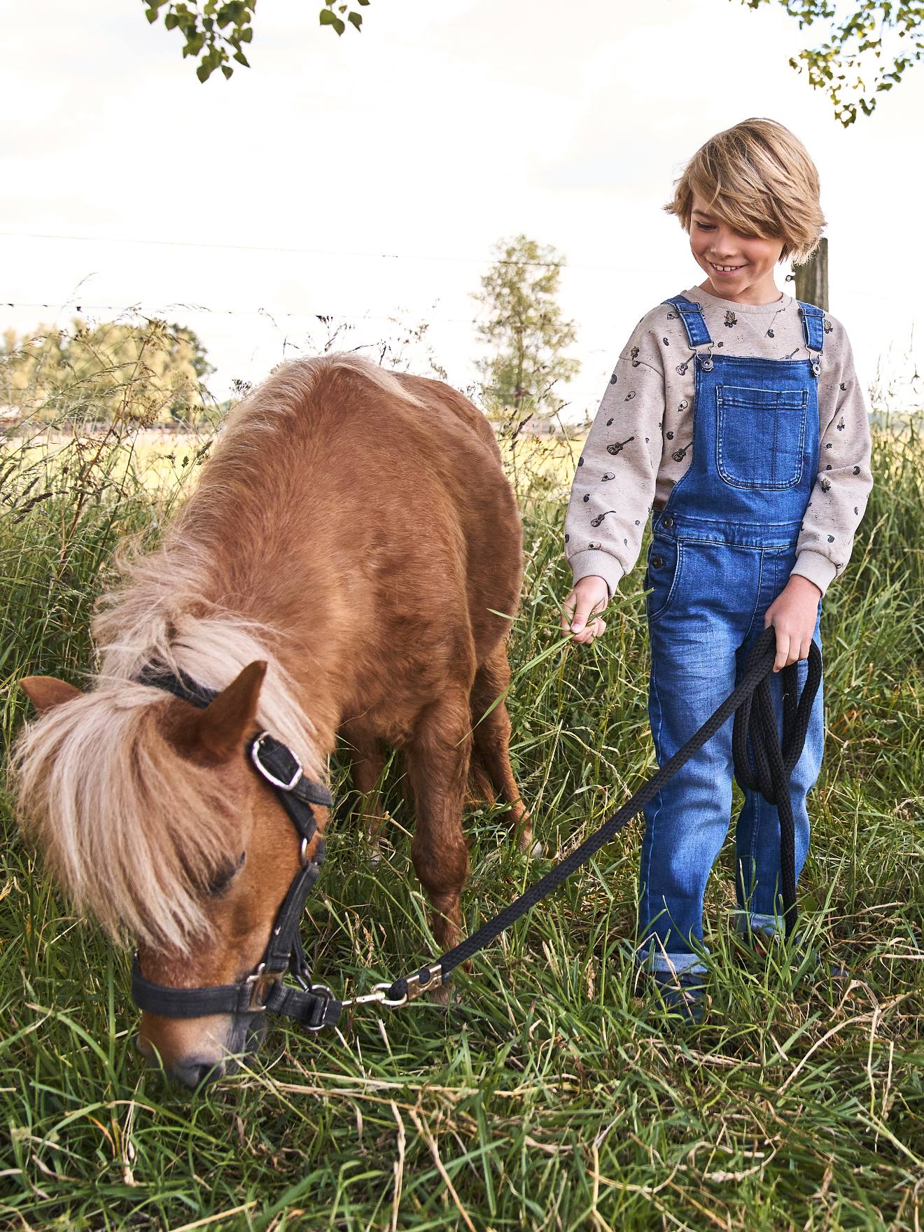 Vertbaudet Jungen Jeans-Latzhose