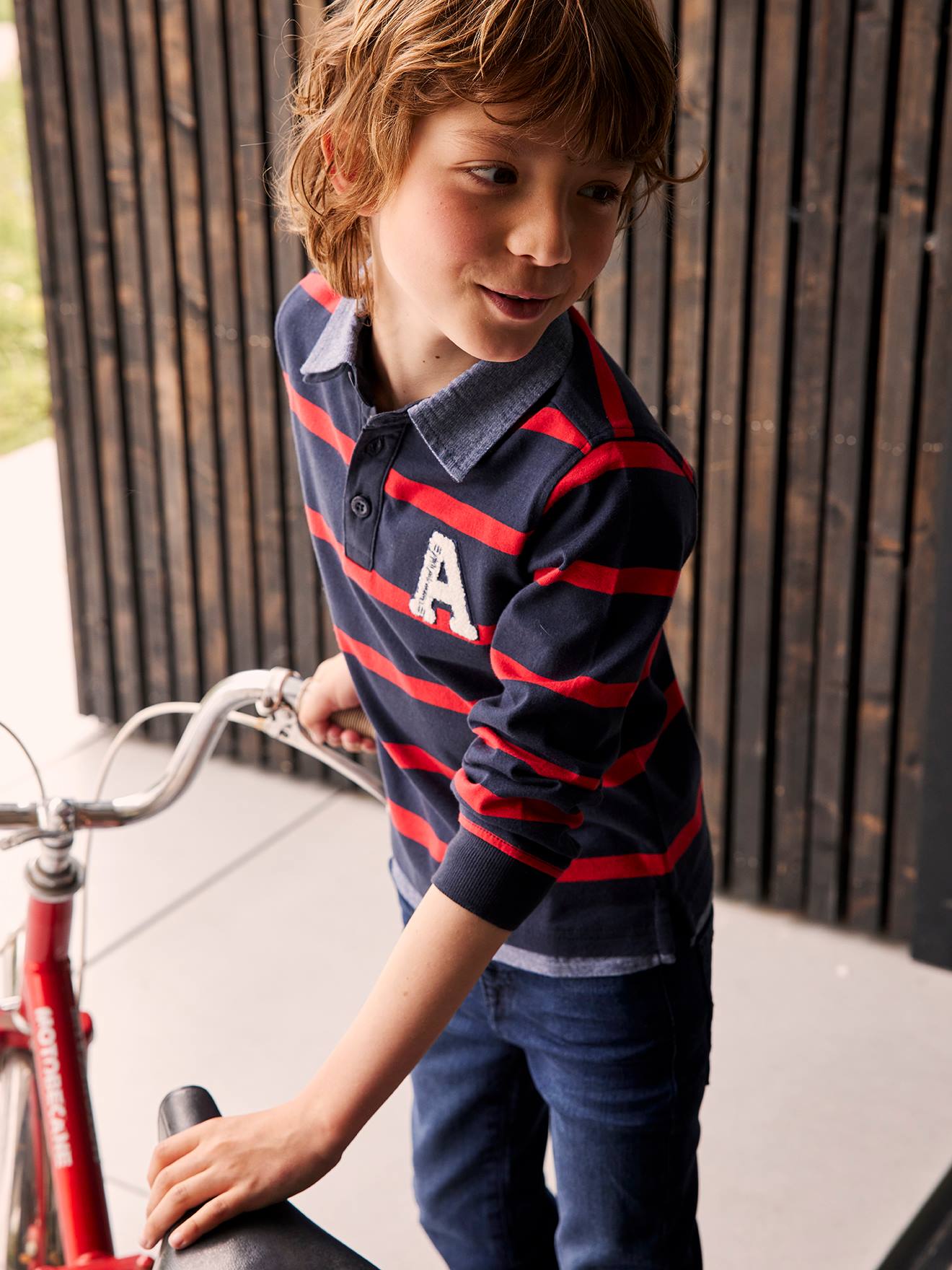 Vertbaudet Jungen Poloshirt mit Lageneffekt