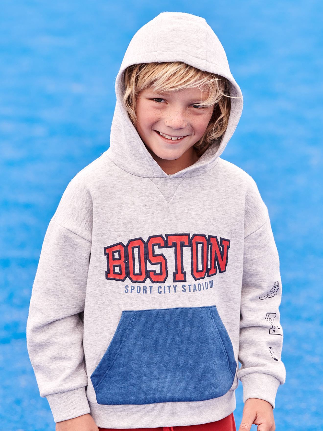 Vertbaudet Jungen Sport-Kapuzensweatshirt „Boston“