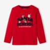 Vertbaudet Jungen Weihnachts-Shirt mit Print „Santa School“