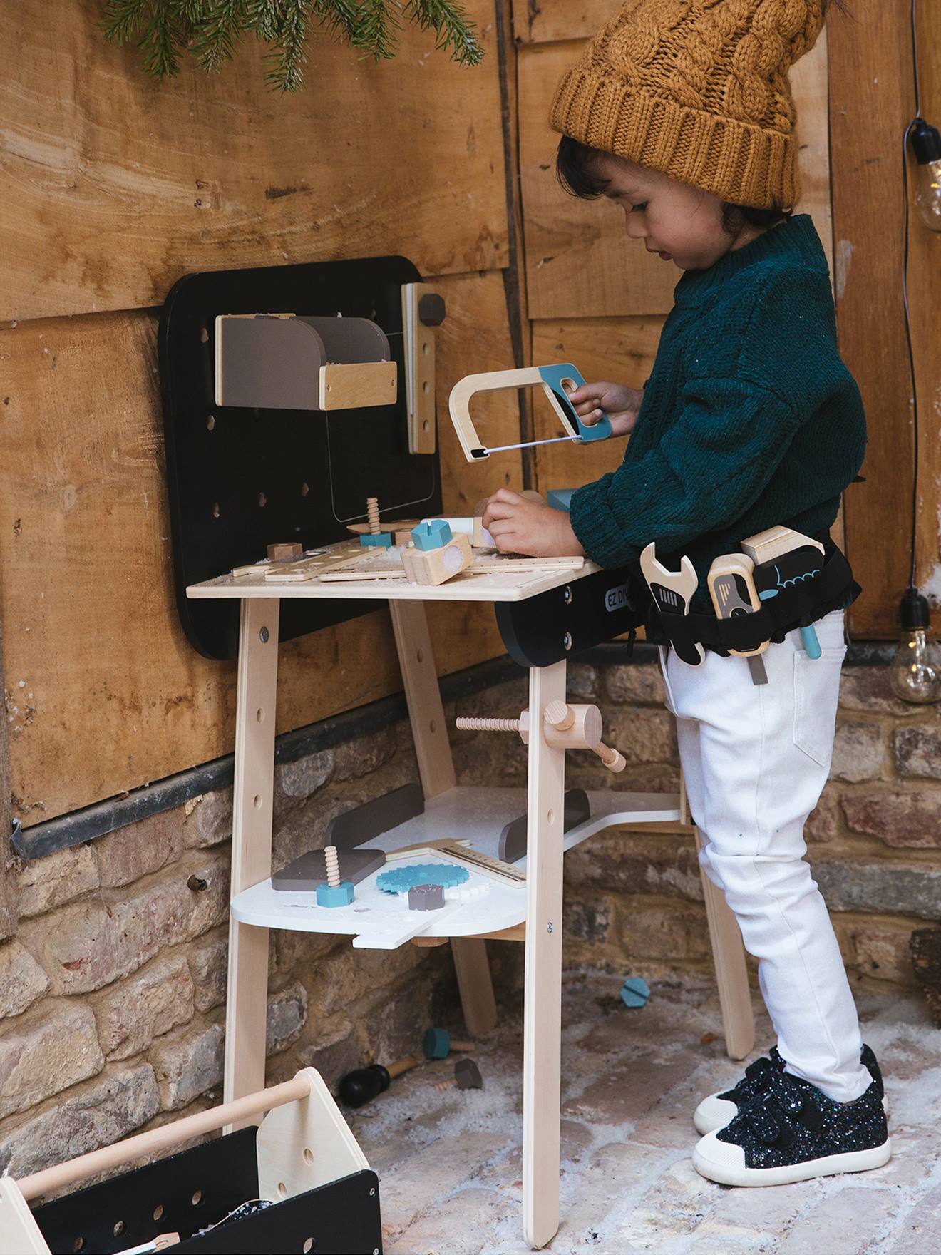 Vertbaudet Kinder Spiel-Werkbank aus Holz FSC