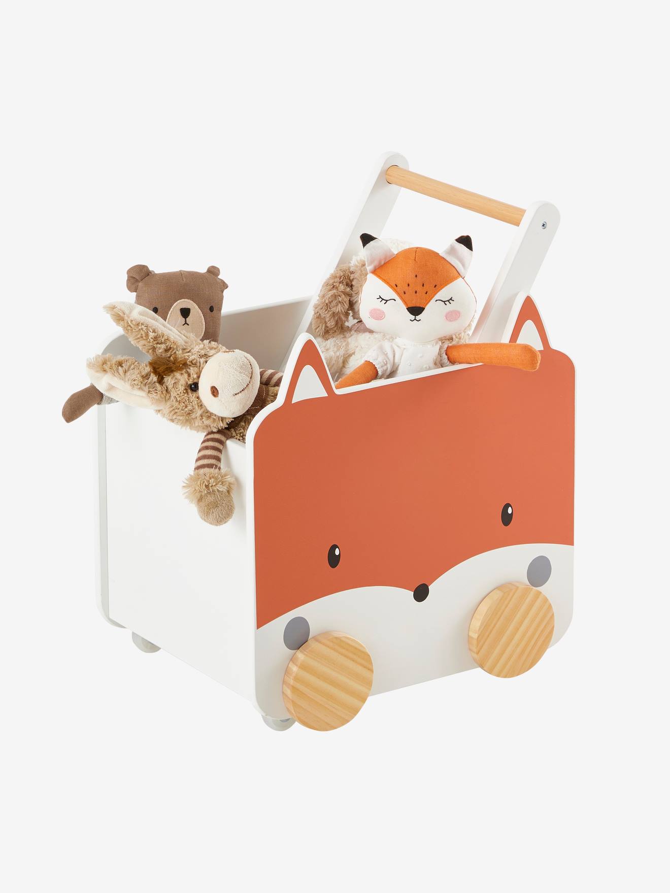 Vertbaudet Kinderzimmer Fahrbare Spielzeugkiste „Fuchs“