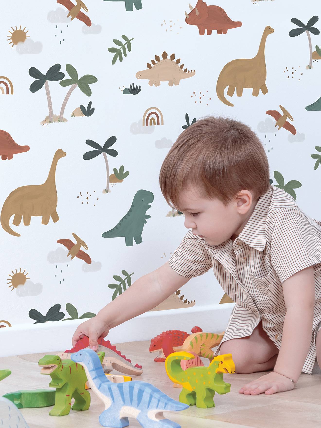 Lilipinso Kinderzimmer Vliestapete mit Dinos „Sunny“ LILIPINSO