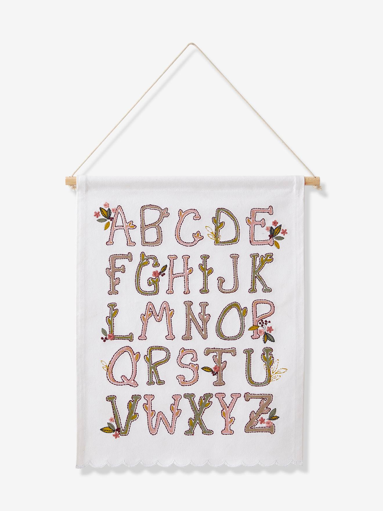 Vertbaudet Kinderzimmer Wandbehang mit Alphabet „Landhaus“