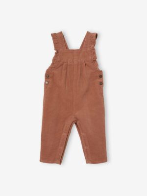 Vertbaudet Mädchen Baby Cord-Latzhose mit Volants