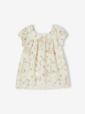 Vertbaudet Mädchen Baby Kleid mit kurzen Ärmeln