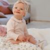 Vertbaudet Mädchen Baby Langarm-Body mit Bubikragen Oeko-Tex