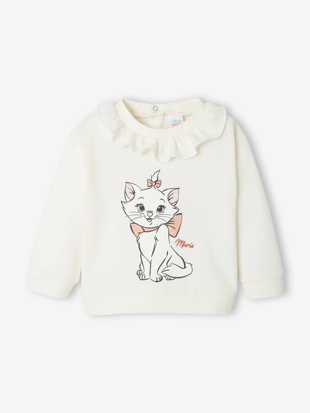 Disney Animals Mädchen Baby Sweatshirt mit Kragen Disney ARISTOCATS MARIE