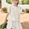 Vertbaudet Mädchen Bluse mit Spitze