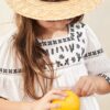 Vertbaudet Mädchen Bluse mit Stickereien