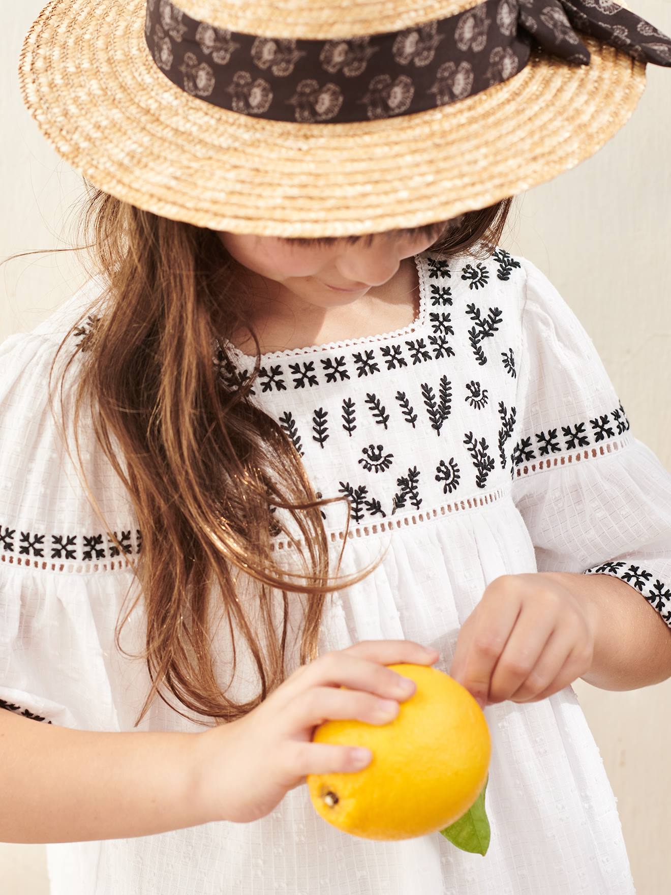 Vertbaudet Mädchen Bluse mit Stickereien