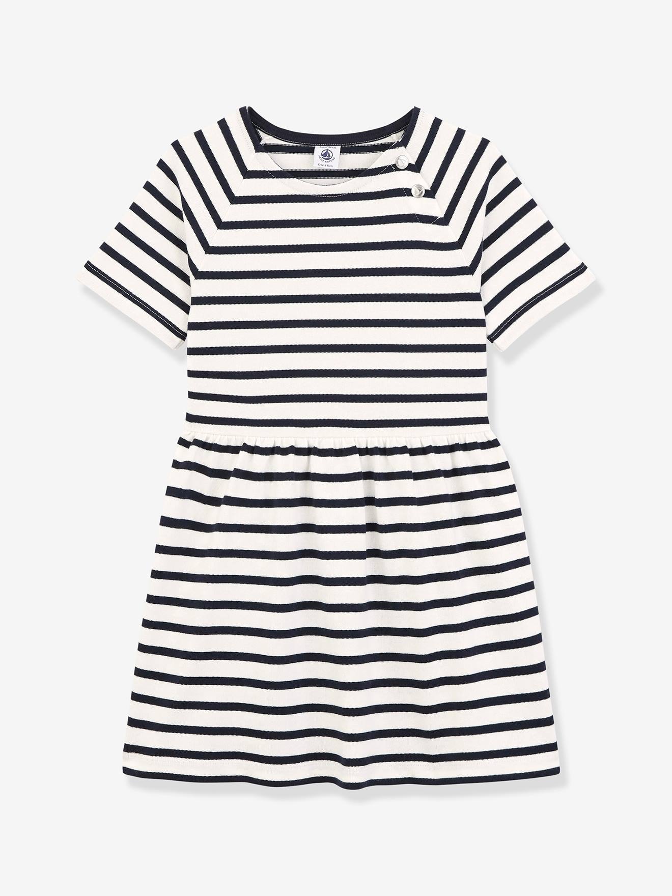 Petit Bateau Mädchen Kleid mit kurzen Ärmeln PETIT BATEAU