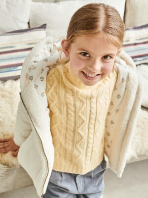 Vertbaudet Mädchen Pullover mit Zopfmuster
