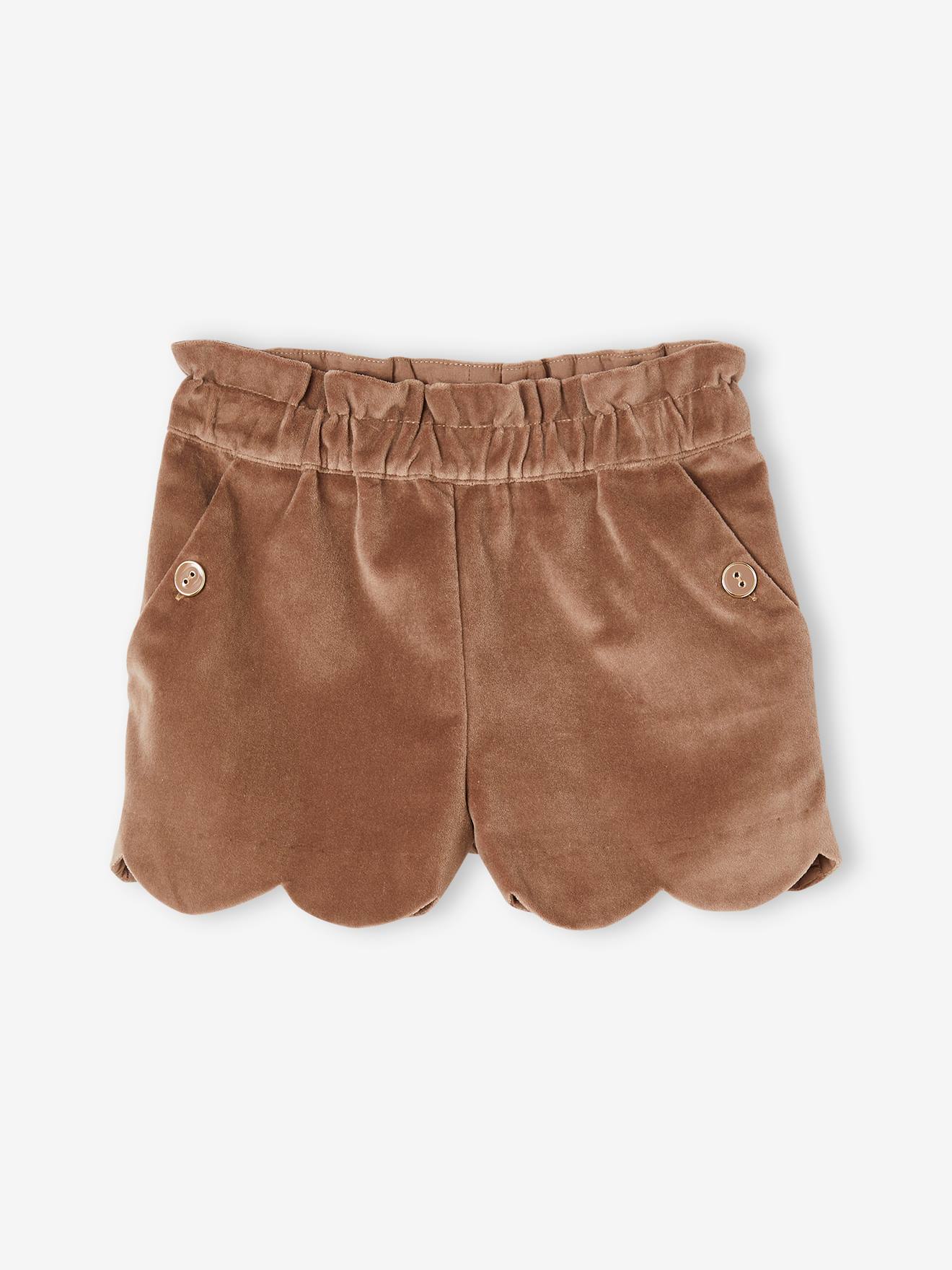 Vertbaudet Mädchen Samt-Shorts