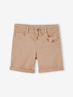 Vertbaudet Mädchen Shorts mit Blumenstickerei