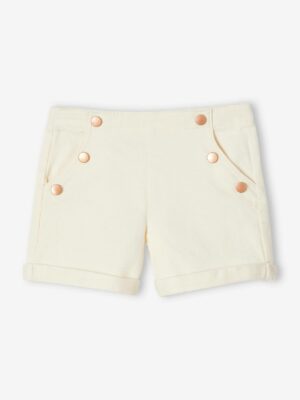 Vertbaudet Mädchen Shorts mit Zierknöpfen