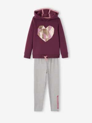 Vertbaudet Mädchen Sport-Set aus Sweatshirt und Leggings