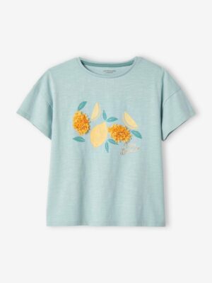 Vertbaudet Mädchen T-Shirt mit Rüschenmotiv