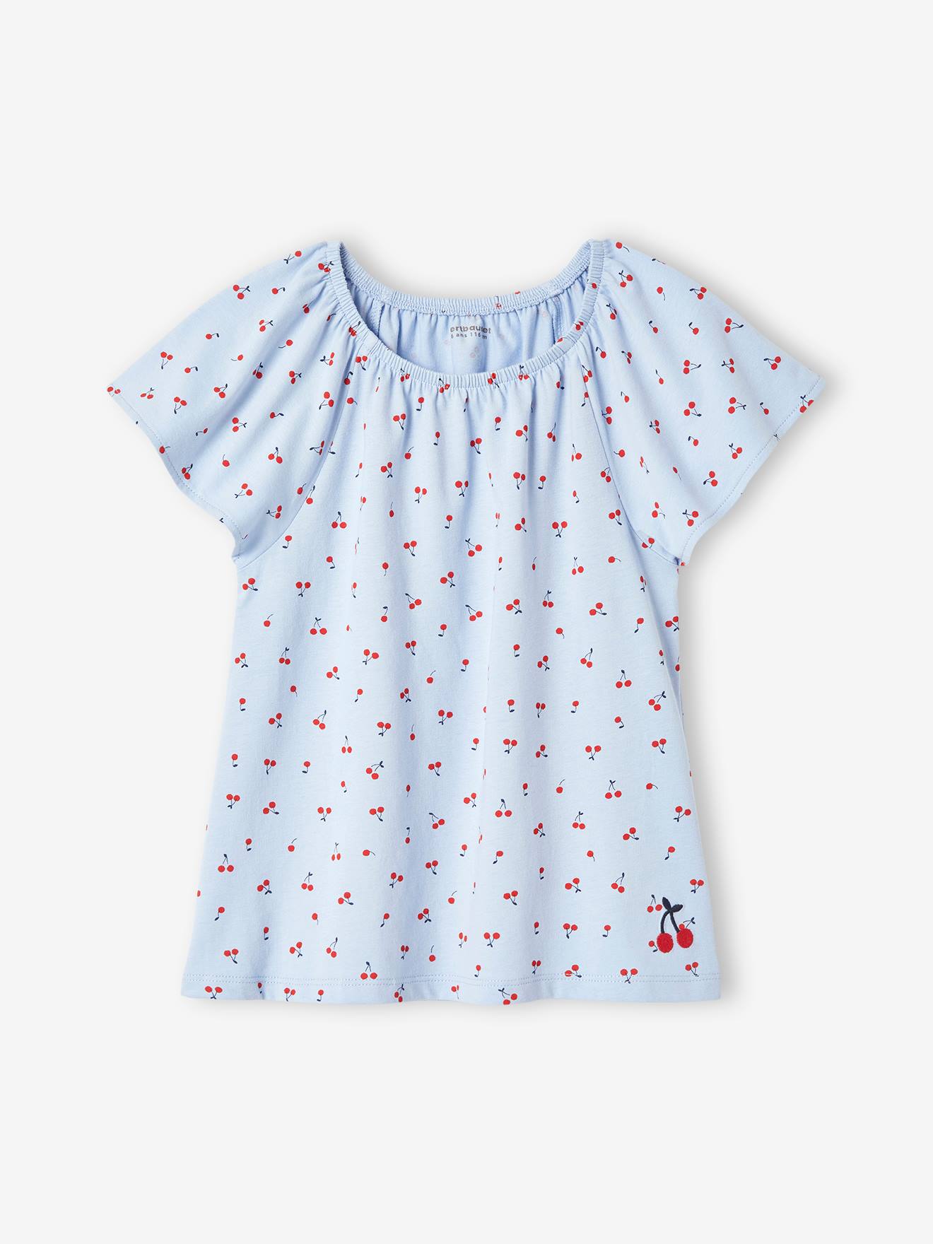 Vertbaudet Mädchen T-Shirt mit Schmetterlingsärmeln
