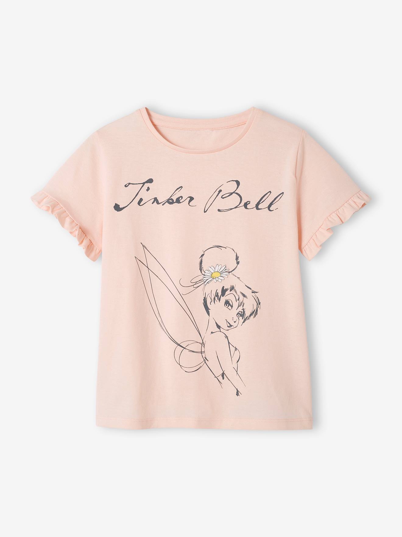 Fee Clochette Mädchen T-Shirt mit Volantärmeln Disney TINKER BELL