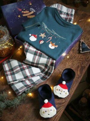 Vertbaudet Mädchen Weihnachts-Geschenkbox: Schlafanzug & Socken