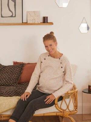 Vertbaudet Pullover mit Zopfmuster für Schwangerschaft & Stillzeit