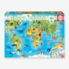 Educa Puzzle mit Tier-Weltkarte