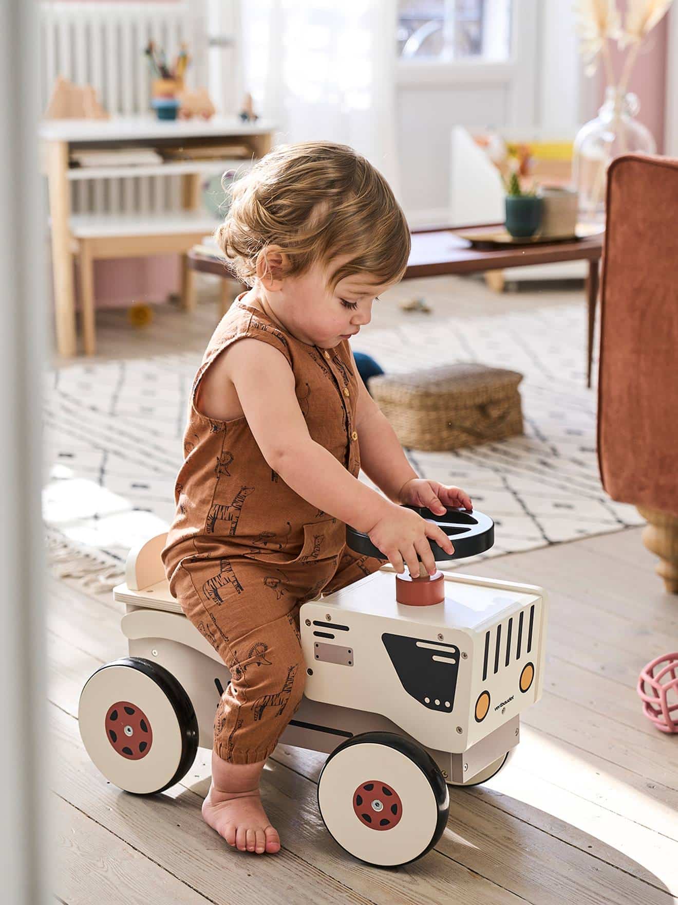 Vertbaudet Rutschfahrzeug „Traktor“ aus Holz FSC