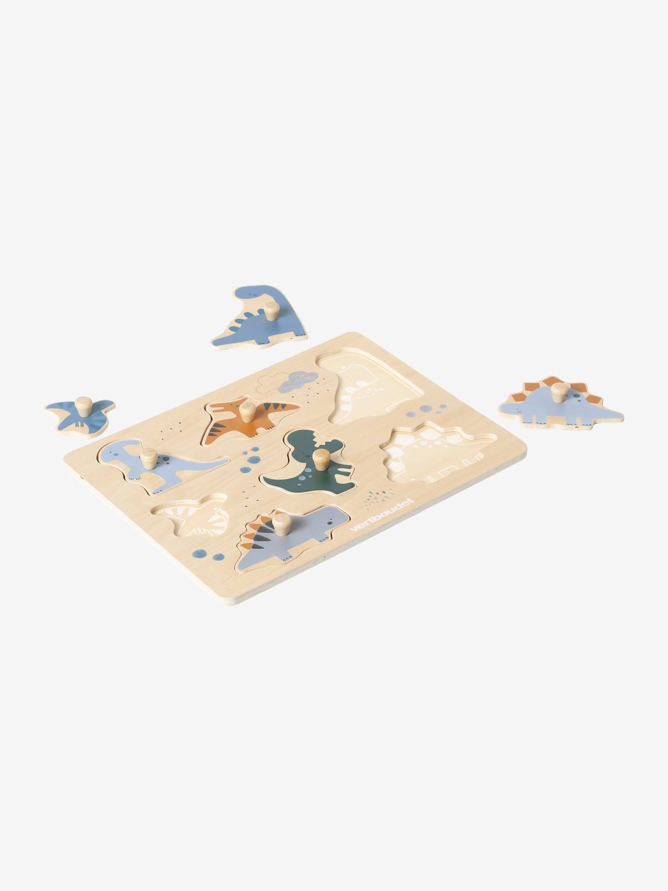 Vertbaudet Steckpuzzle „Dinos“ aus Holz FSC