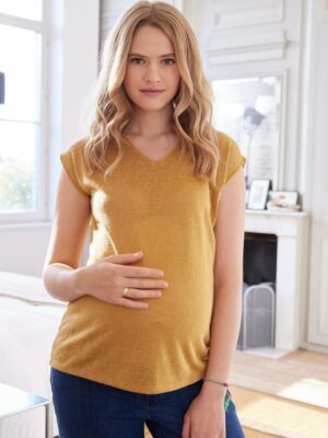 Vertbaudet T-Shirt mit V-Ausschnitt für Schwangerschaft