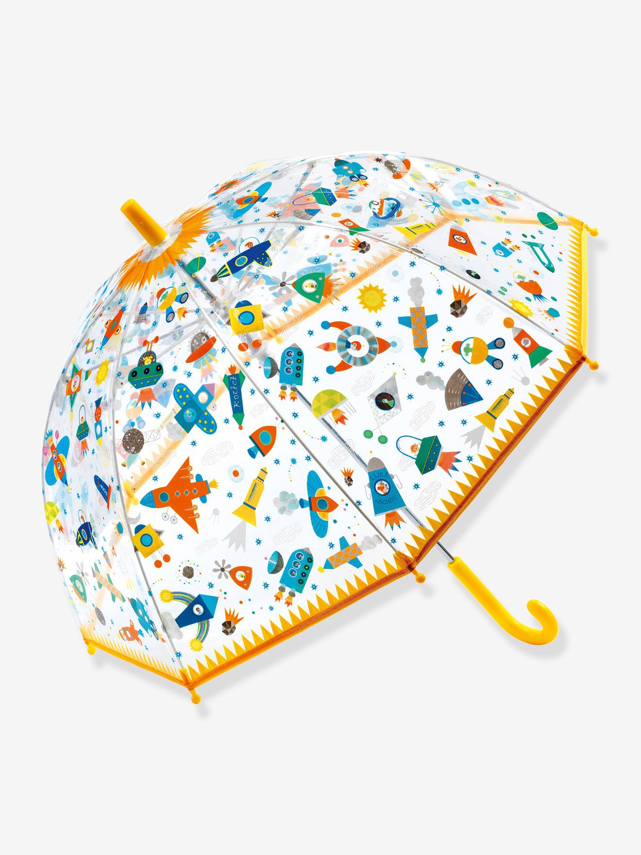 Djeco Transparenter Kinder Regenschirm „Weltall“ DJECO