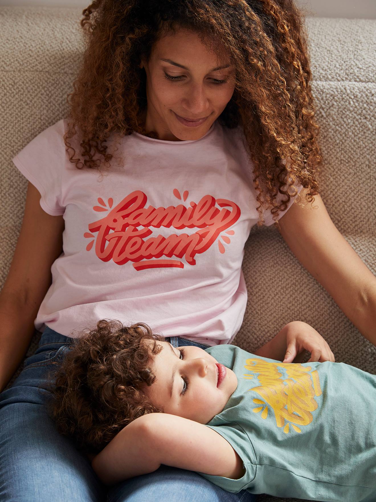 Vertbaudet Damen T-Shirt „Family Team“