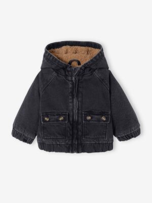 Vertbaudet Warme Baby Jeansjacke mit Recycling-Polyester