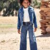 Vertbaudet Weite Mädchen Jeans mit Zierknöpfen
